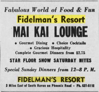 Fidelmans Resort - 1963 Ad (newer photo)